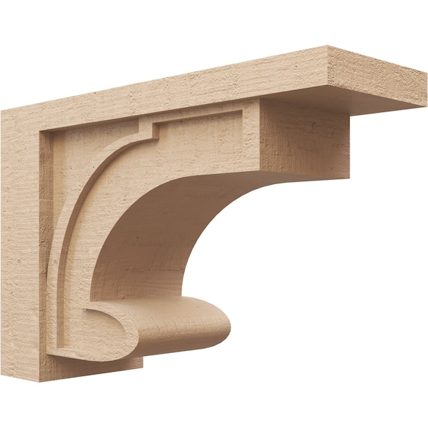 Ekena Millwork 8"W x 24"D x 16"H Classic Alma Rough Cedar Woodgrain TimberThane Corbel, Primed Tan CORUR08X24X16ALMRCPR - main